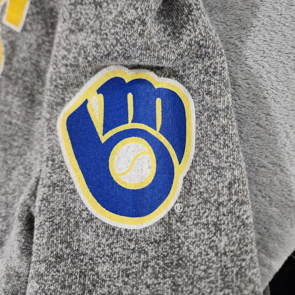 Brewers Baseball Full Zip Up Sweatshirt Women's Size Medium Fifth Ocean Clothing - Picture 11 of 12